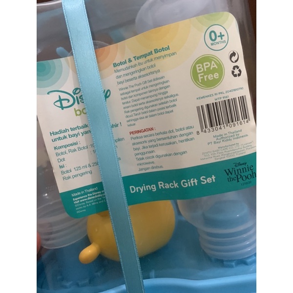 Drying Rack Gift Set 4 Botol - Winnie The Pooh Disney NEW