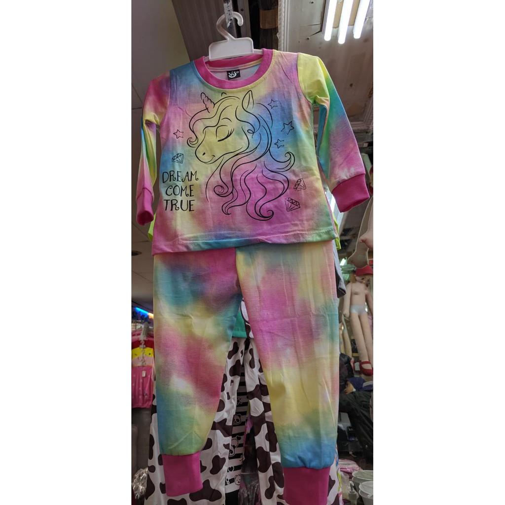 SETELAN ANAK PEREMPUAN V3 UNICORN RAINBOW BAJU ANAK V3 PEREMPUAN / Stelan Anak Perempuan