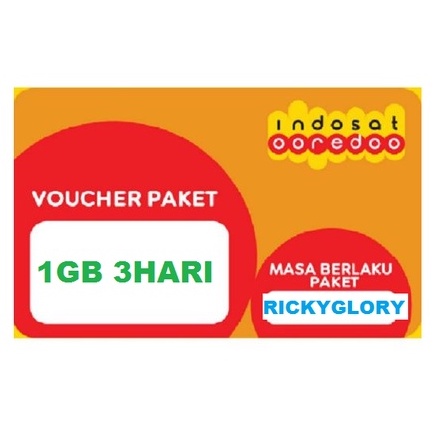 VOUCHER DATA INDOSAT 1GB 3HARI