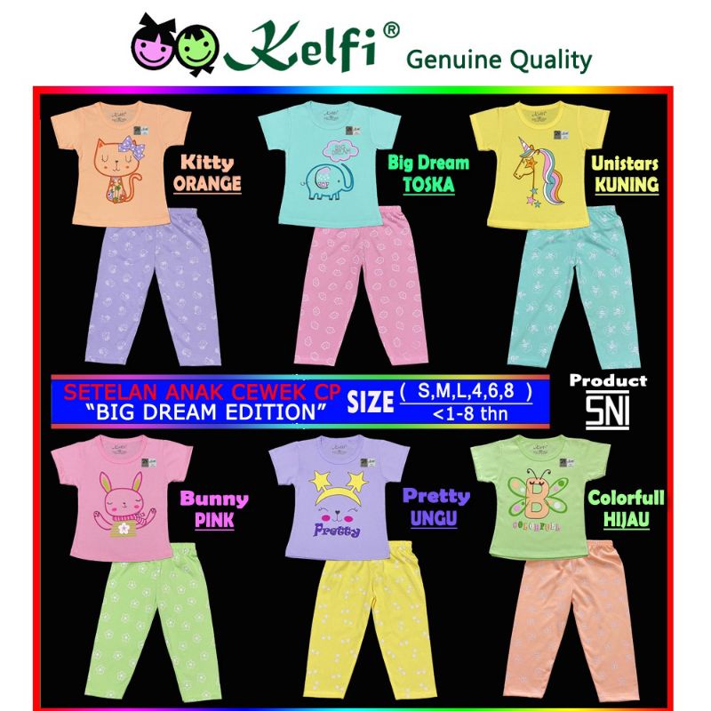 SETELAN KELFI CP / SET BAJU ANAK PEREMPUAN
