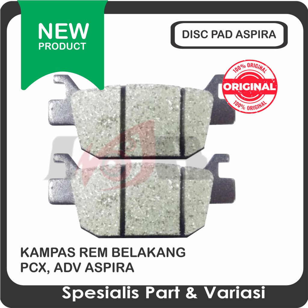 ASPIRA Disc Pad Belakang PCX 150 Kampas Rem Cakram ADV Rear ASTRA K97