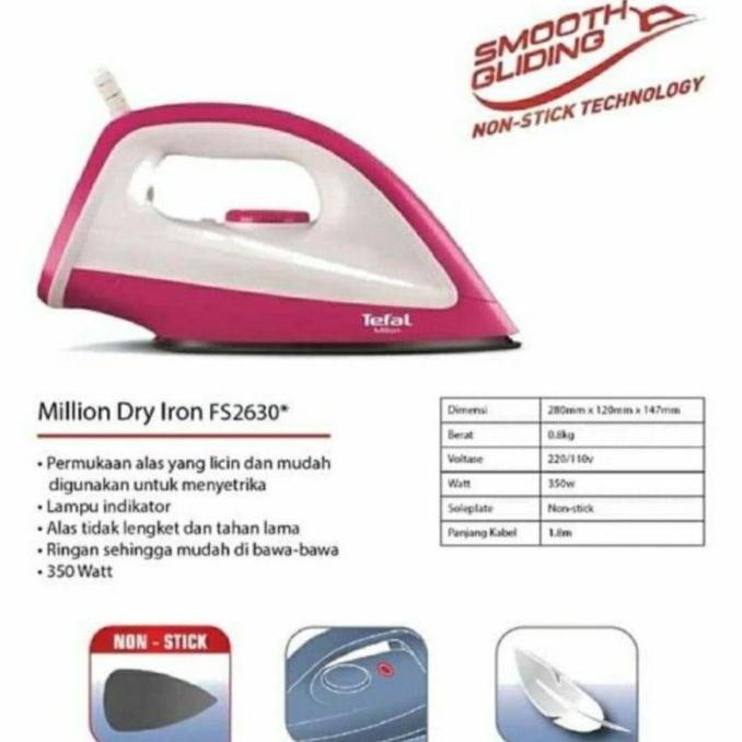 tefal dry iron million setrika