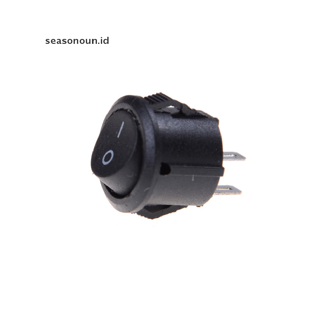 【seasonoun】 10Pcs 16mm Small Round Boat Rocker Switches 2 Pin ON-OFF Rocker Switch .