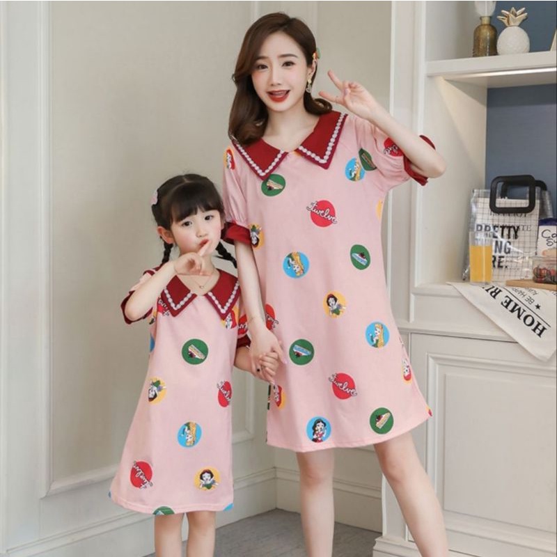 Daster Tidur Import Couple Ibu Dan Anak/Piyama Import Couple Ibu Dan Anak Murah Bahan  Katun C17-C2