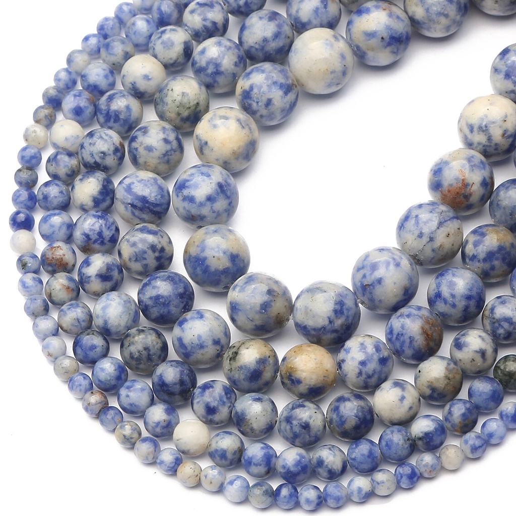 32-89 pcs Hot Jual Natural Blue Sodalite Stone Beads, Diameter 4/6/8/10/12mm, Diameter lubang sekitar 1mm, digunakan untuk Membuat Perhiasan DIY Strand