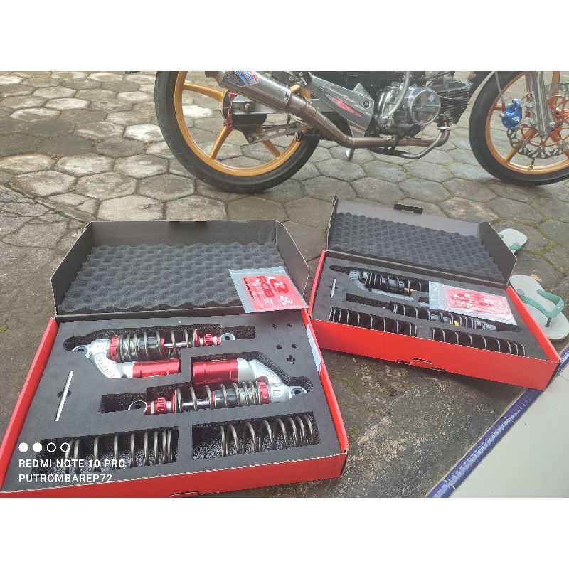 Shock Rcb Vseries titanium black series Rx king Gl cb tiger mp jupiter vega cripton F1z r ukuran 275