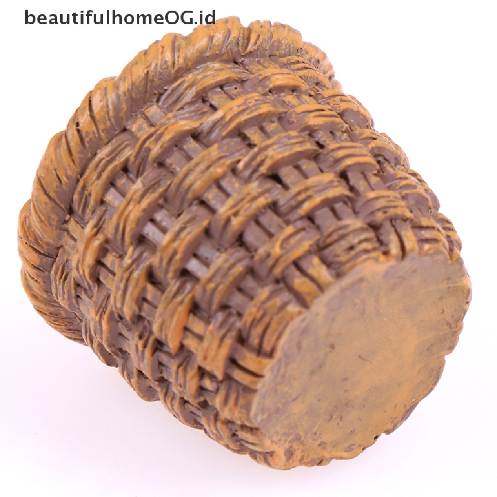 1 Pc Miniatur Keranjang Bahan Resin Untuk Aksesoris Dapur Rumah Boneka 1: 12