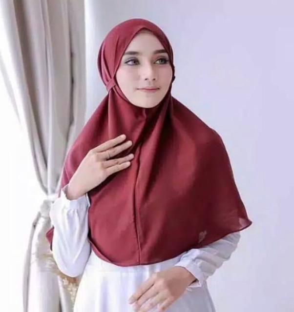 Jilbab bergo maryam diamond italiano/hijab instan bergo maryam non pet