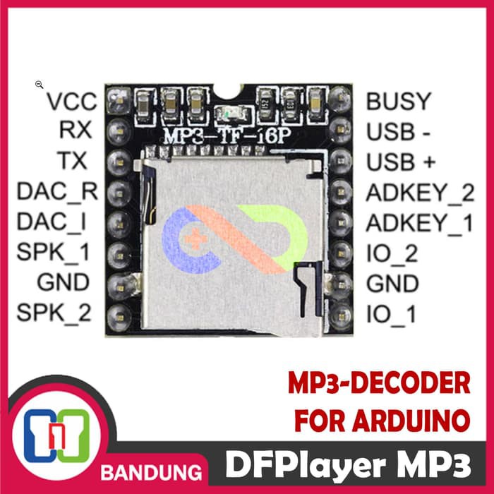 DFPLAYER DF PLAYER MINI MP3 PLAYER MODULE FOR ARDUINO MP3 TF 16P