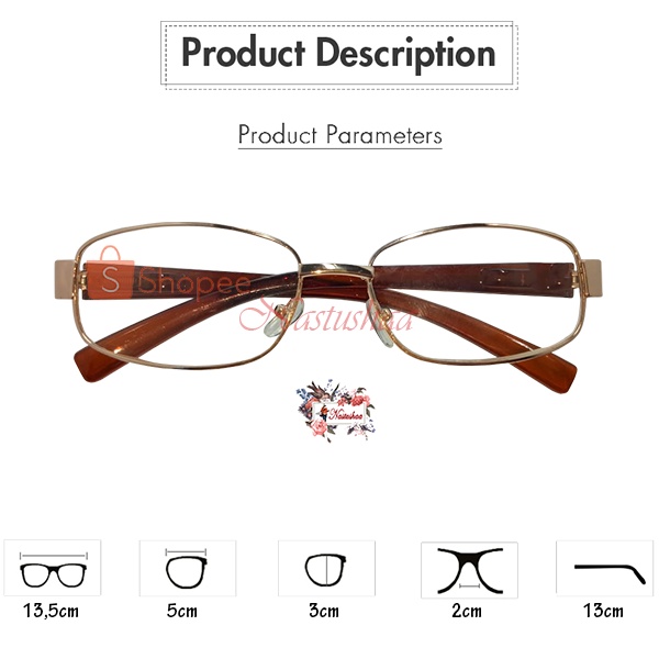 NEW SALE !!! Kacamata Baca Plus (+) Uk. +1.00 s/d +3.50 Rabun Dekat Pria Wanita Frame Metal Gold Terbaru Bonus Kotak Kacamata