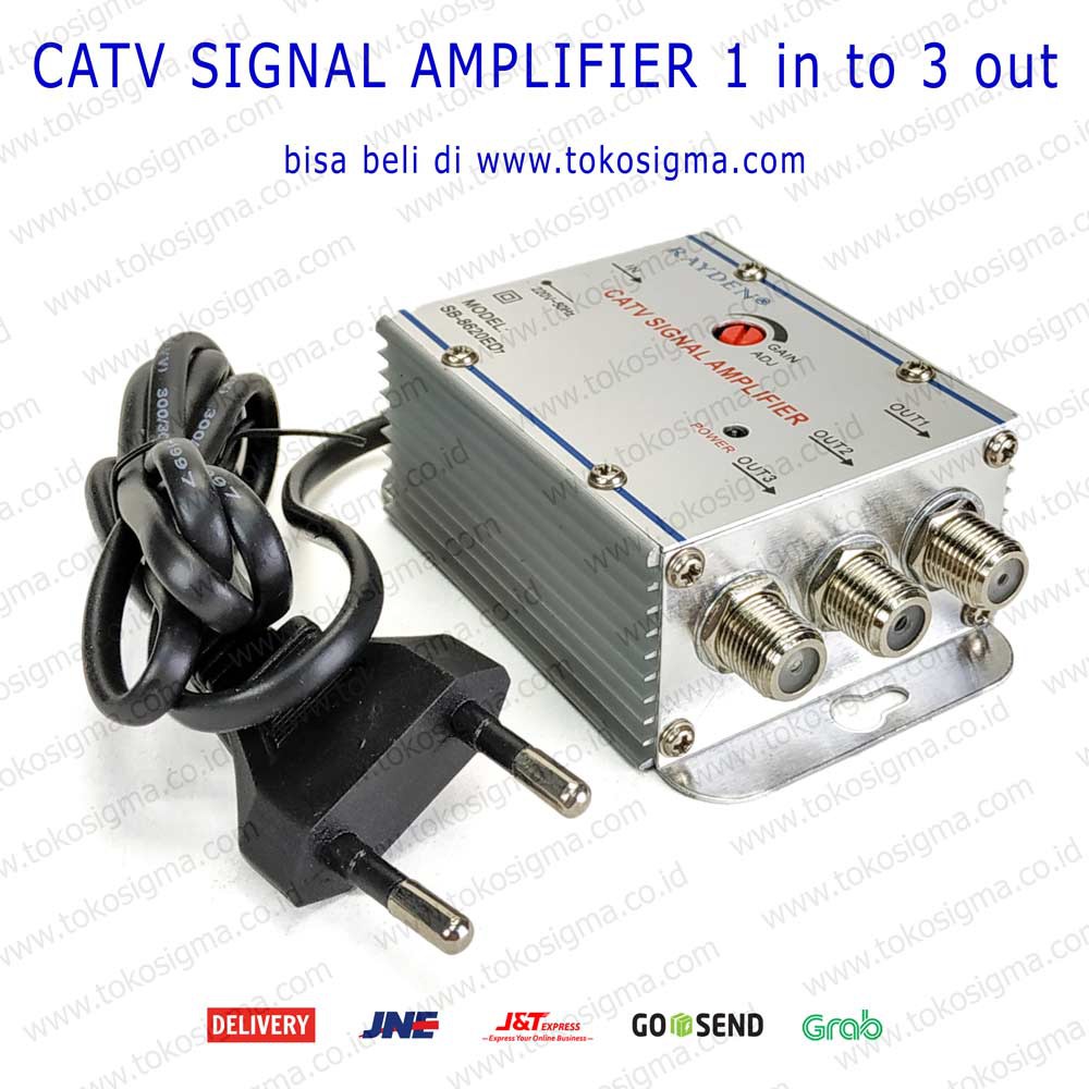 SPLITTER CATV BROADBAND SIGNAL AMPLIFIER 3 PORT - 1 IN TO 3 OUT F CONNECTOR