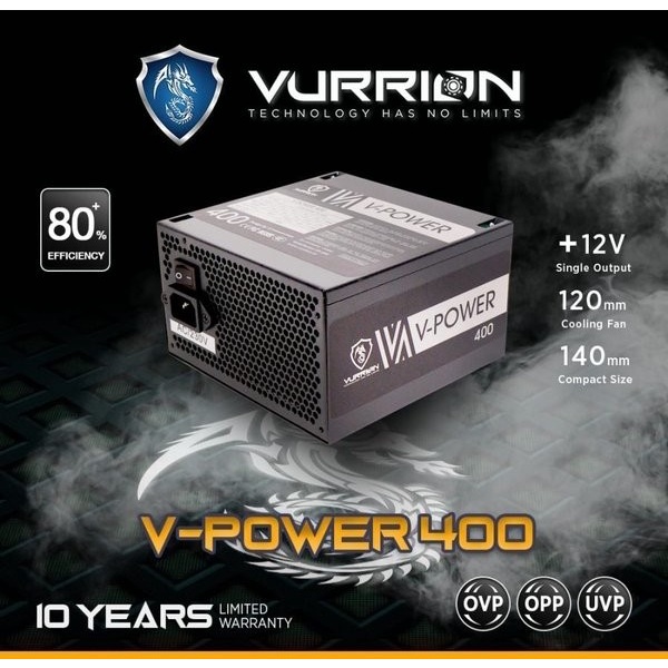 PSU VURRION V-POWER 400W 80 PLUS pure POWER SUPPLY