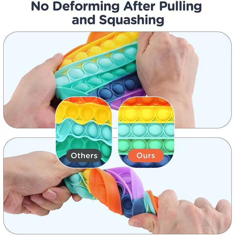 ✨【Kualitas baik】✨ POP IT RAINBOW Fidget Toys Mainan Anak Mainan Bubble Toys Pop It Fidget Toy Murah Rainbow Mainan Anak pop it berubah warna sinar matahari Pop It Es Krim