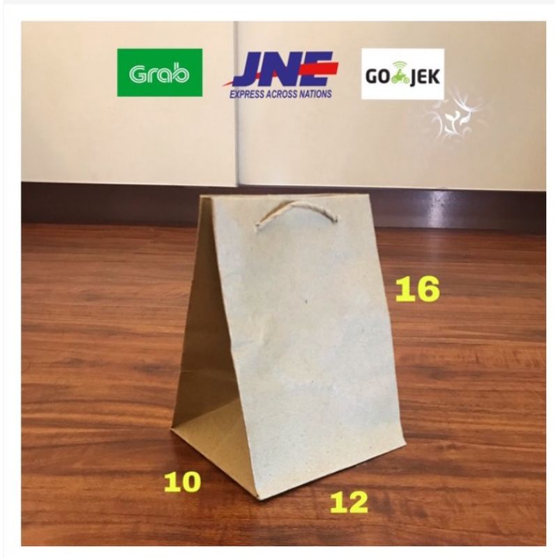 

Paper bag coklat polos Kecil uk 12x10x16 / Tas Gelas / Tas souvenir / Goodie Bag / Paper bag Mug polos