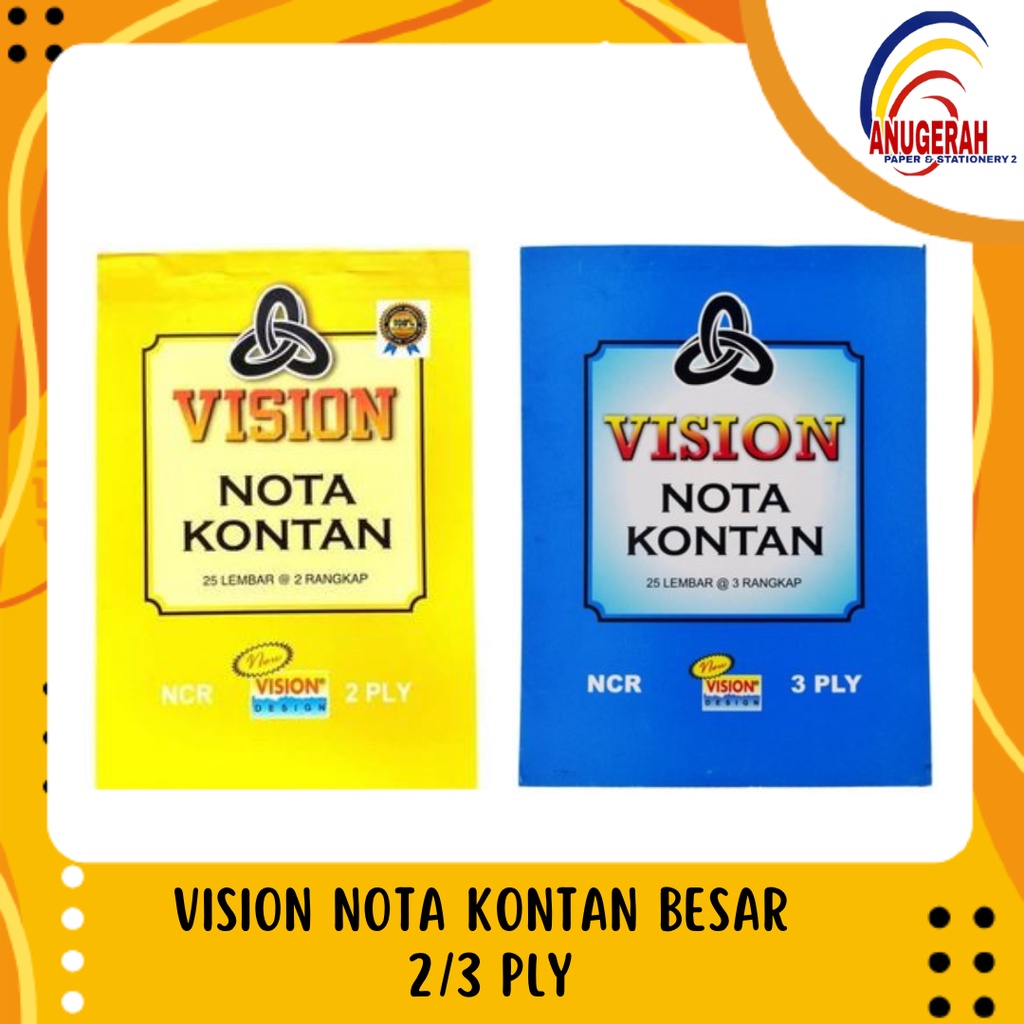 

VISION NOTA KONTAN BESAR 2/3 PLY