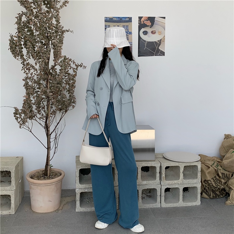Blazer Lengan Panjang Wanita Korea style Fashion Minimalis Jaket Wanita Oversize