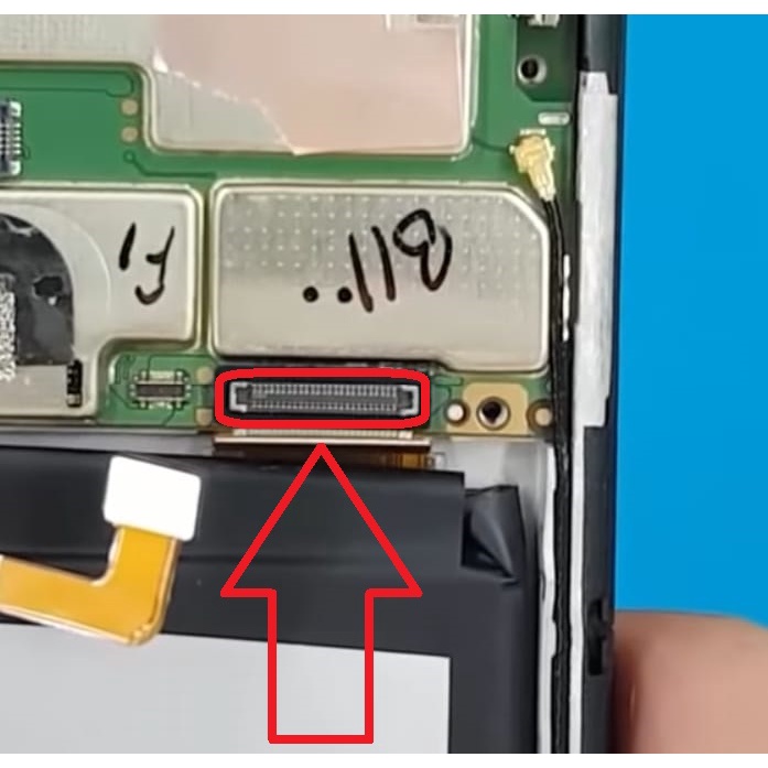 KONEKTOR LCD INFINIX HOT 10 X682 X682B X682C 50 PIN DI MESIN FPC LCD ON BOARD 1PCS