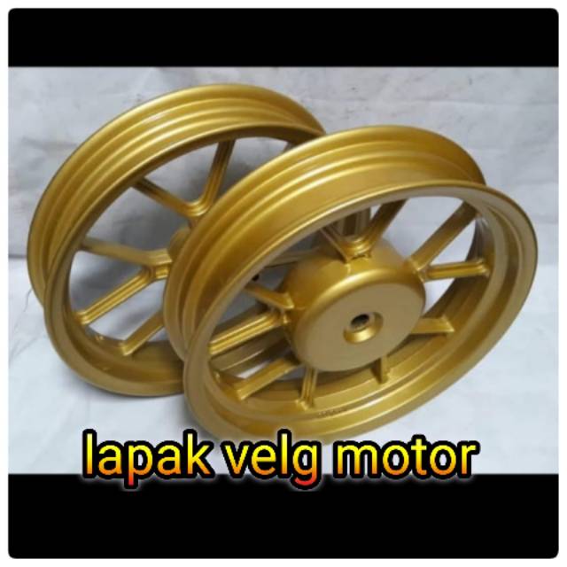 Velg racing tapak lebar uk 250/300 x14 untuk mio sporty,mio smile warna gold