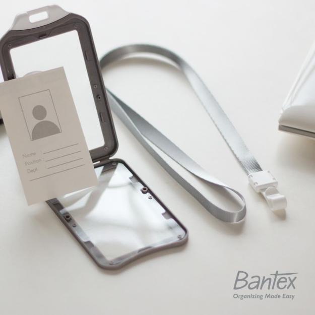 

[KODE G0DKP] [Zada] Bantex Dual Side ID Card Holder Lanyard Portrait #8881