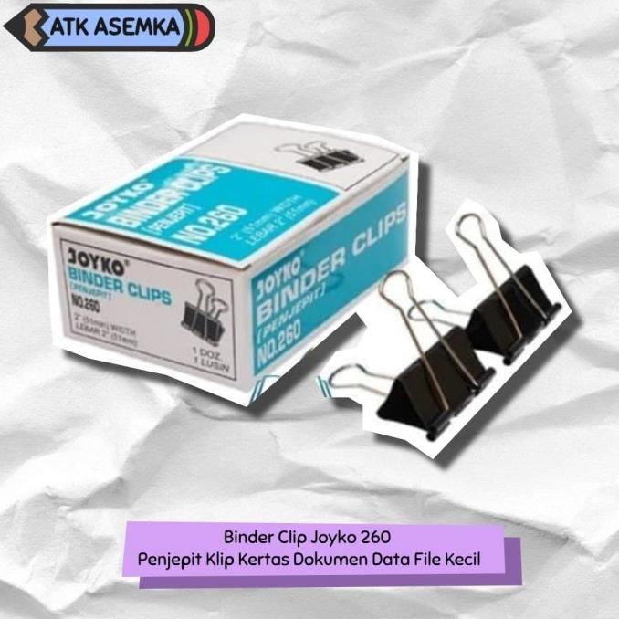 

Binder Clip Joyko 260 Penjepit Klip Kertas Dokumen Data File Kecil