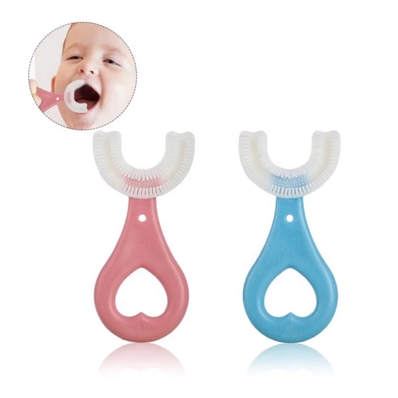 360 baby silicone U shape toothbrush