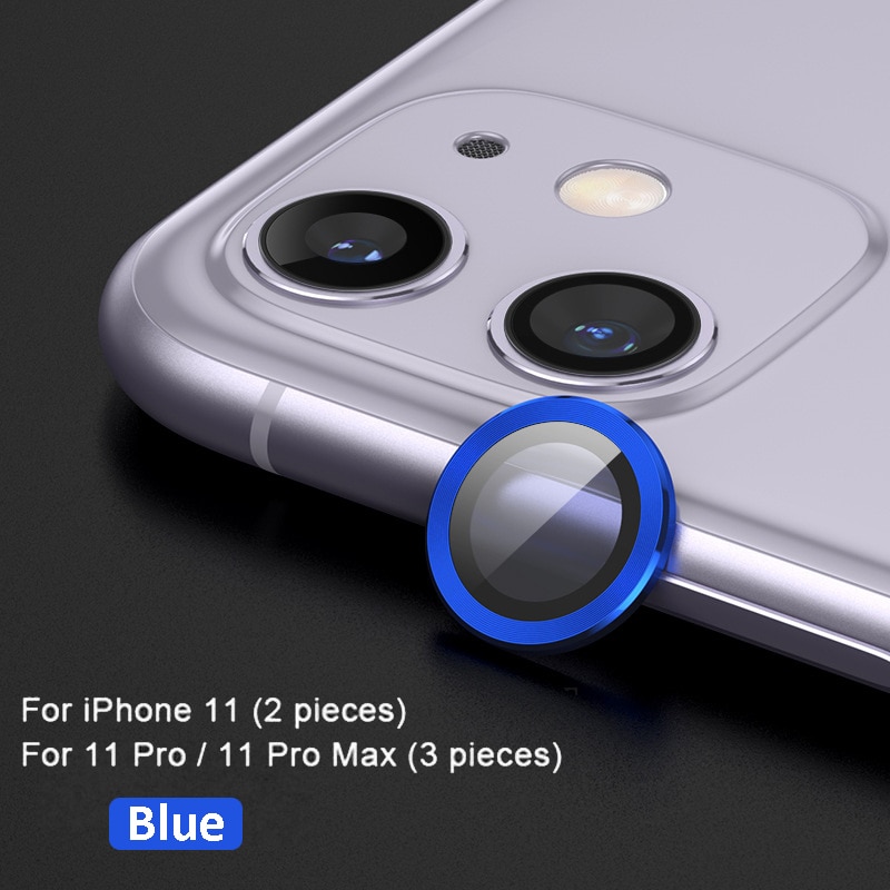 For iPhone 11 12 Mini Pro Max Mini Metal+Tempered Glass Camera Lens Full Cover Protectors Luxury Protective Cap