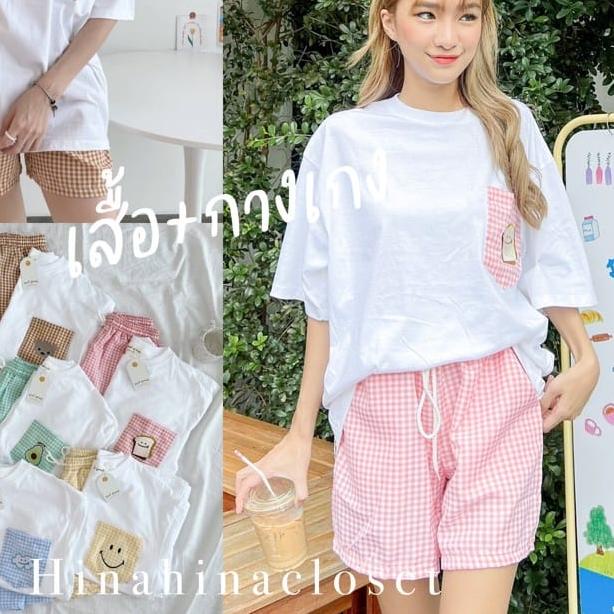 ❁ SET WANITA DINDOT | SET OVERSIZE & HOT PANT WANITA MOTIF KOTAK TARTAN KOREAN STYLE ♤