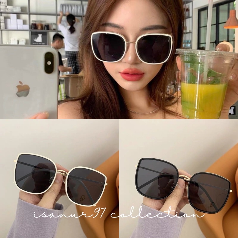 Sunglasses Square Oversized Kacamata Hitam Korea Wanita Kaca Mata Fashion Oversized Sunglasses