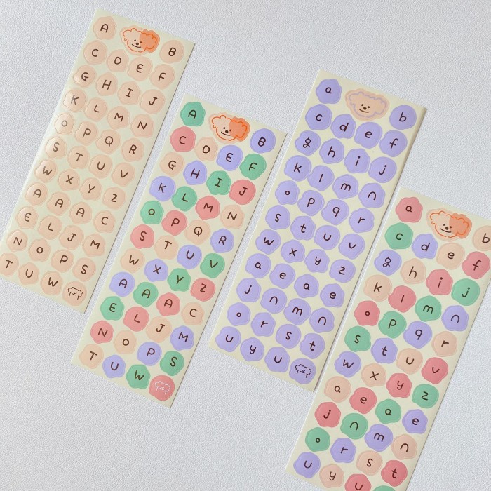 

[LBS] Pastel Bear Alphabet Sticker BUJO Scrapbook