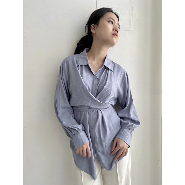 Selim Label Brenda Shirt Multiways Shirt Wrap Shirt Kemeja Wanita