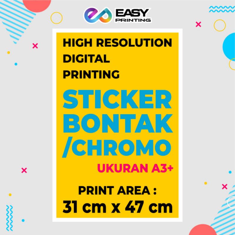 

PROMO MURAH CETAK STIKER KROMO/BONTAK A3+