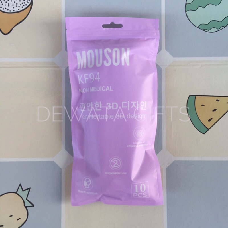 Masker KF94 Mouson - Ungu Lilac 10pcs
