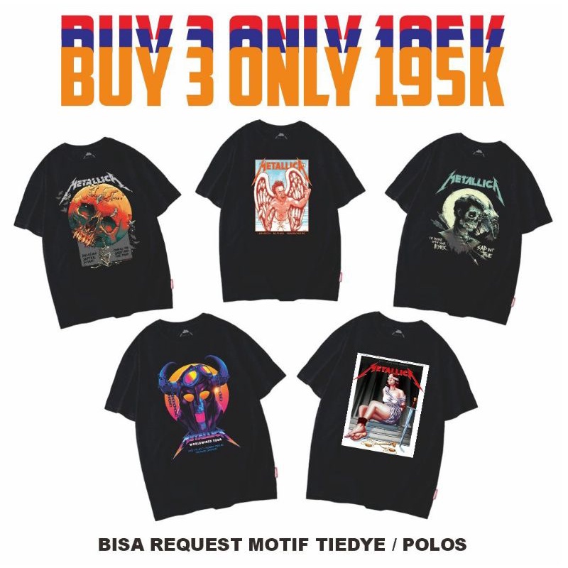 KAOS BAND METALLICA / BAJU BAND METALLICA / KAOS BAJU BAND METALLICA / METALLICA / KAOS BAND