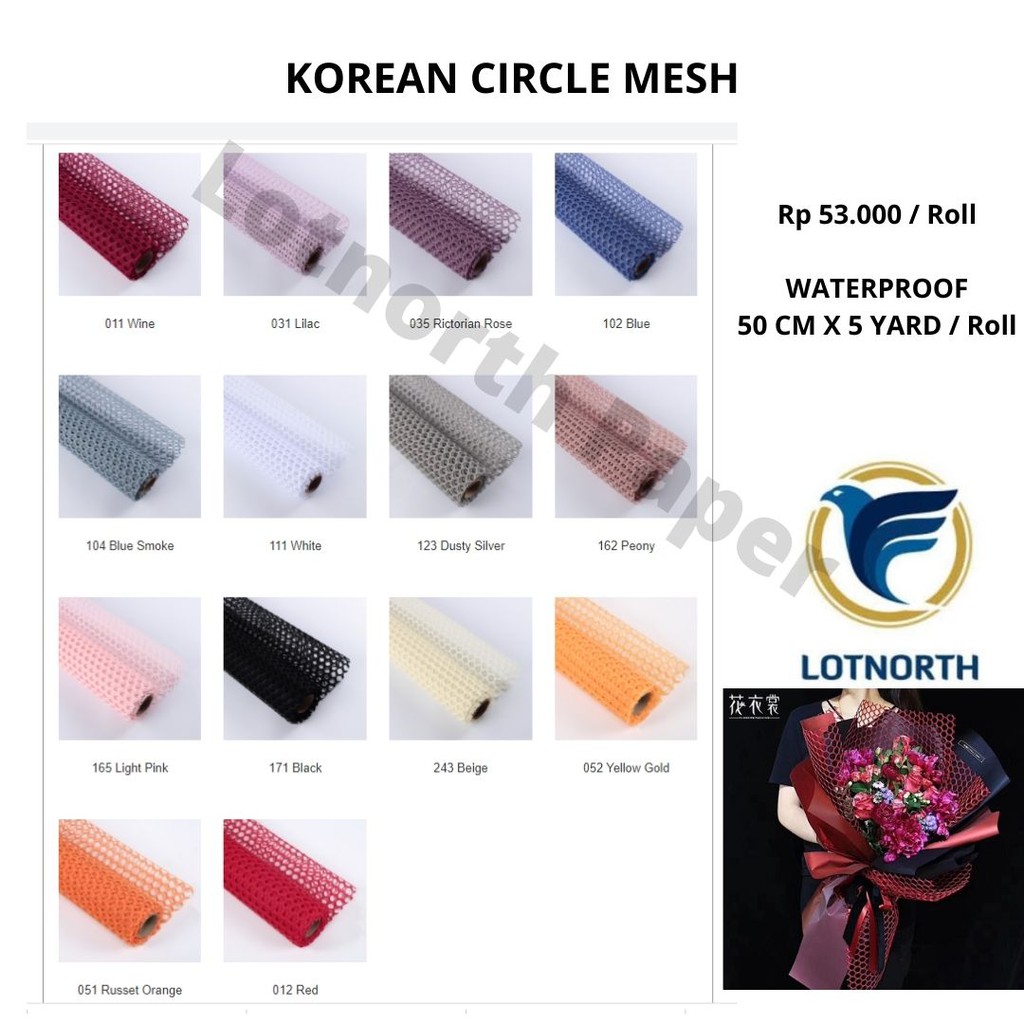 

KOREAN CIRCLE MESH FOR BOUQUET | MESH ROLL UNTUK BOUQUET