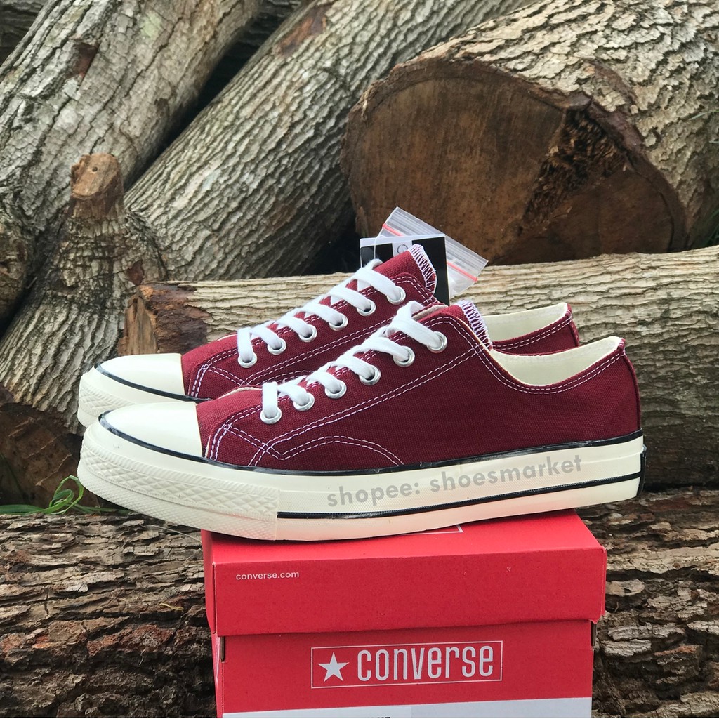 SEPATU CONVERSE 70S LOW MAROON ALL STAR CHUCK TAYLOR OBRAL MURAH