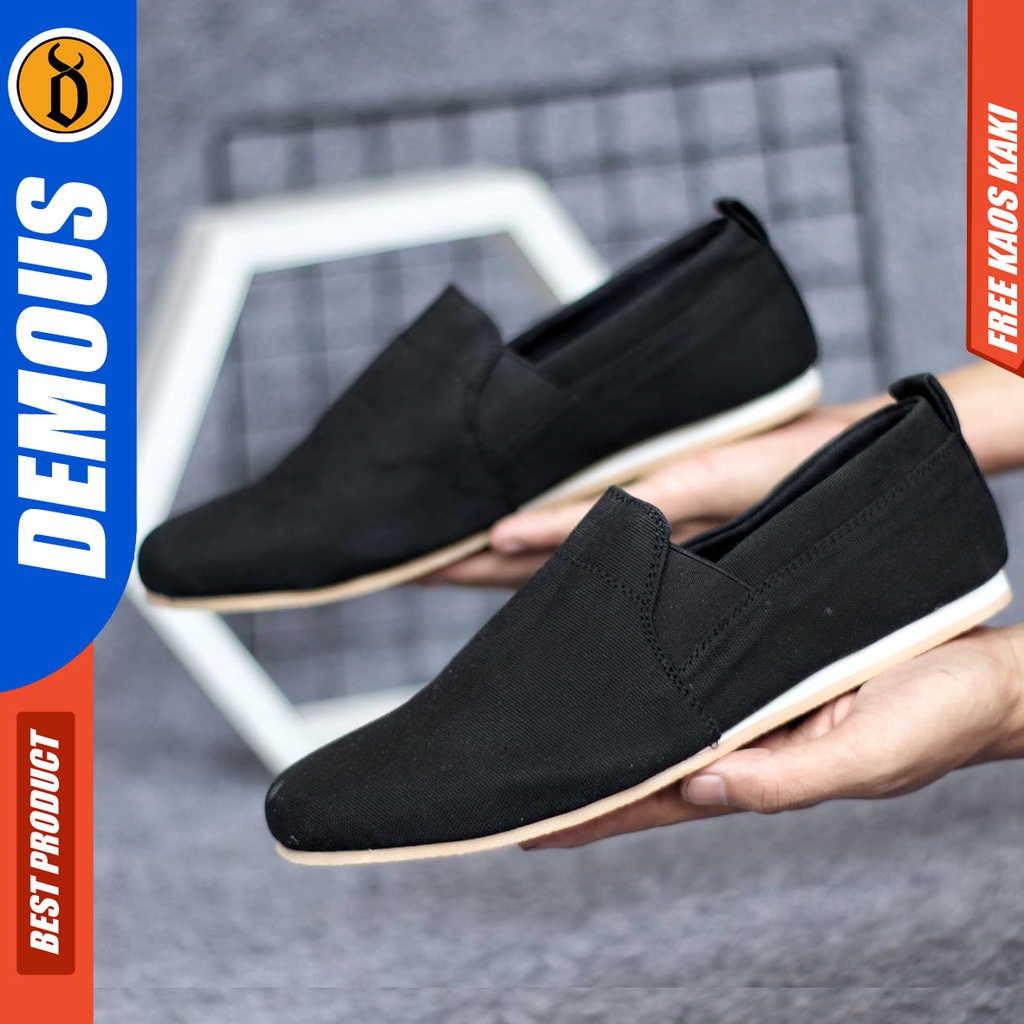 DEMOUSE MURZA Sepatu Slip On Casual Slop Santai Pria