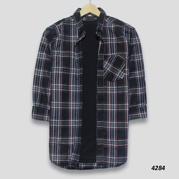 Kemeja Flanel Pria Original 100% Terbaru Oversize Motif Fashionable Terpopuler A9M7 Jumbo Keren Impo