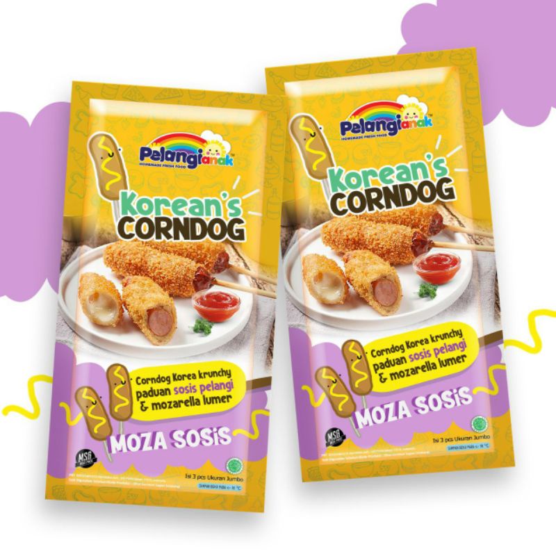 

Pelangi Anak Corndog Sosis Mozarella Jajanan Korea Non MSG Non Pengawet