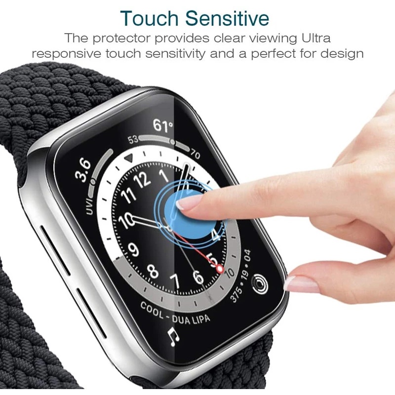 Pelindung Layar Tpu Bening Hd Flexible Untuk For Apple Watch Seri 7 / 6 / 5 / 4