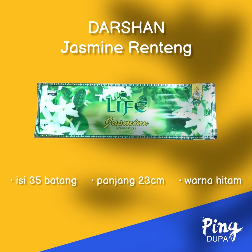 Dupa Hio Jasmine Melati Renteng Plastik isi 35 batang By Darshan Life India