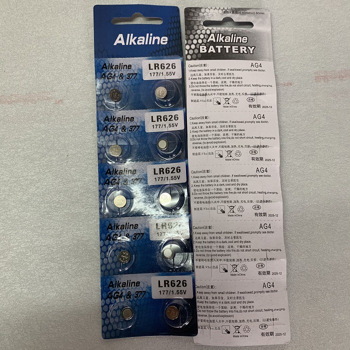 Baterai Kancing ALKALINE LR626 A4 1.5V Batre Batrei Battery LR626