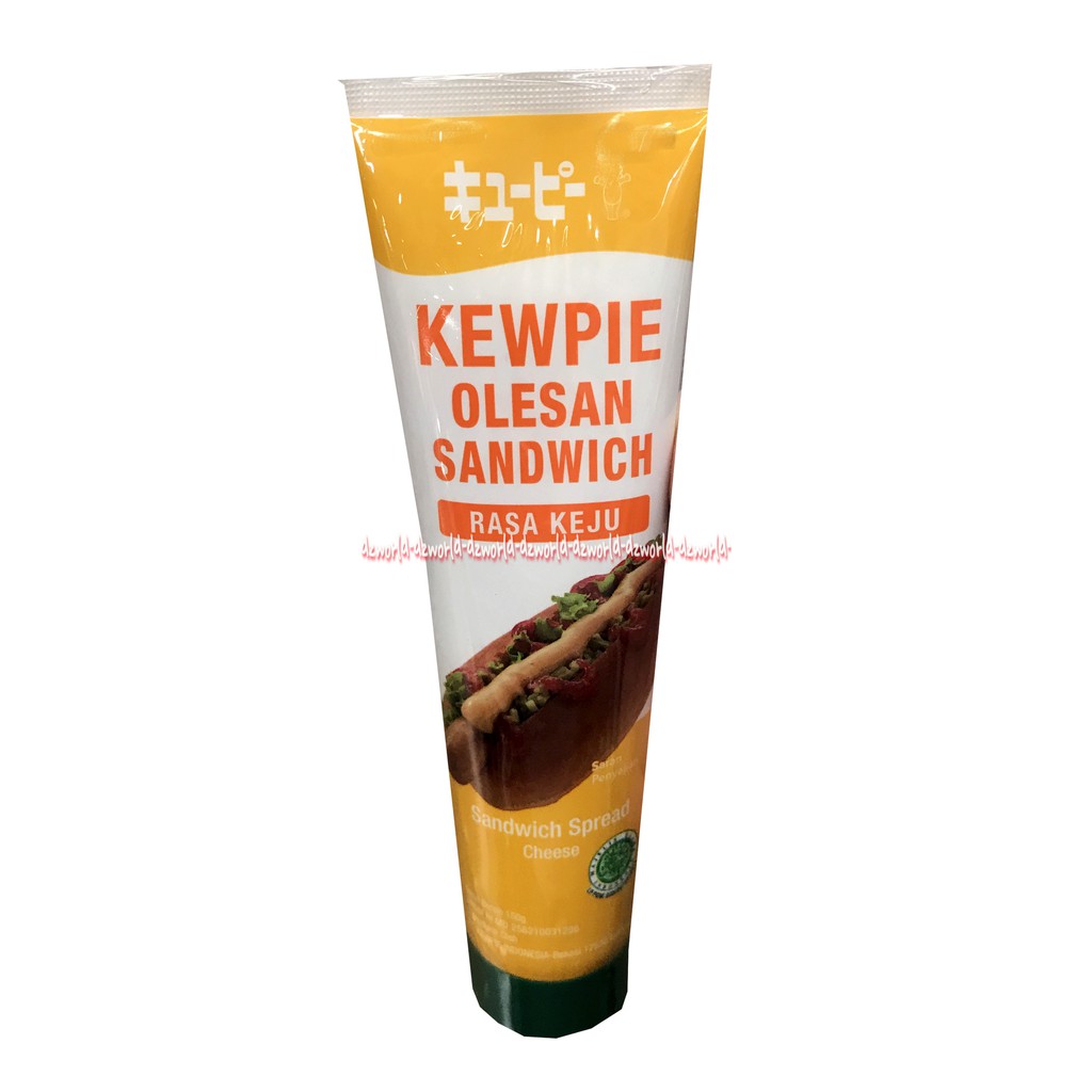 Kewpie Olesan Sandwich 150gr Rasa Keju Cocok Untuk Hotdog &amp; Daging asap Sauce Saus Selai keju Cheese Tube