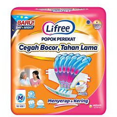 Lifree Popok Dewasa Perekat Cegah Bocor