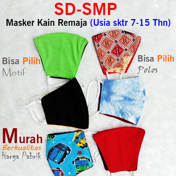 MASKER REMAJA  MASKER SD MASKER SMP GROSIR MASKER SMP 