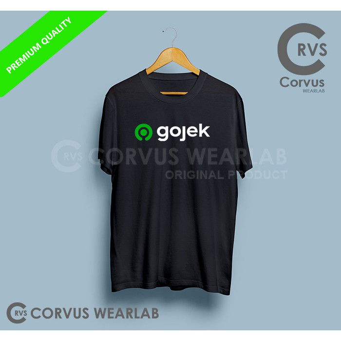 Kaos Tshirt Baju Obral Murah Combed 30S Distro LOGO BARU GOJEK polos custom OJOL OJEK ONLiNE Grab