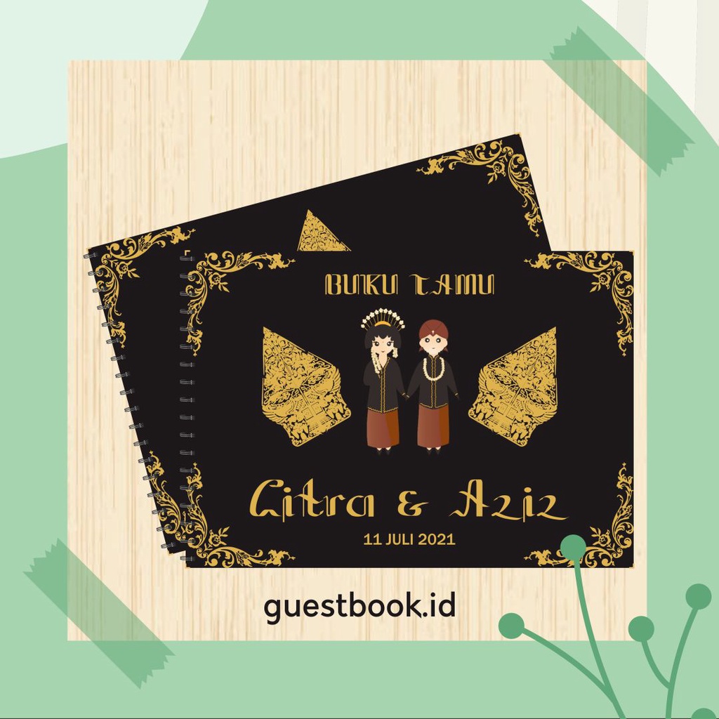 Custom Guest Book Nama / Buku Tamu Adat Jawa / Buku Tamu Pernikahan