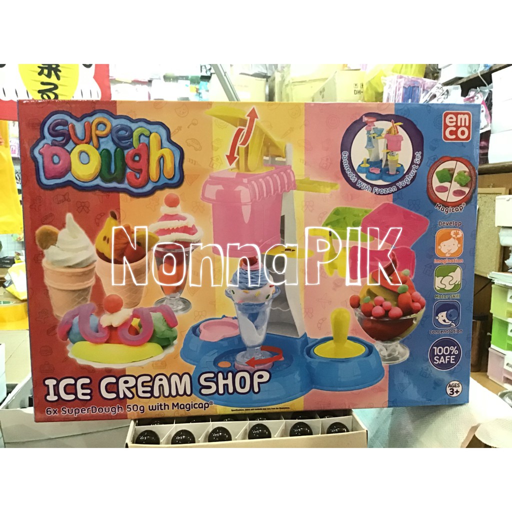 Emco Super Dough Activity Set Ice Cream Shop Mainan Lilin Es Krim
