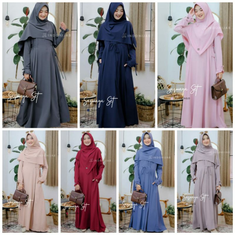 Sasmaya Set 14 Warna by IDB Moslem Wear/ Size XS - XXXL/ Readystock