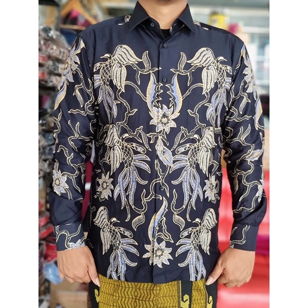 Alisan Batik Premium kemeja batik lengan panjang slim fit mewah