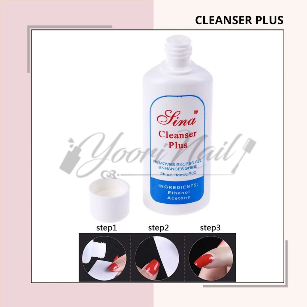 Cleanser plus cairan pembersih uv gel nail art dan kuas